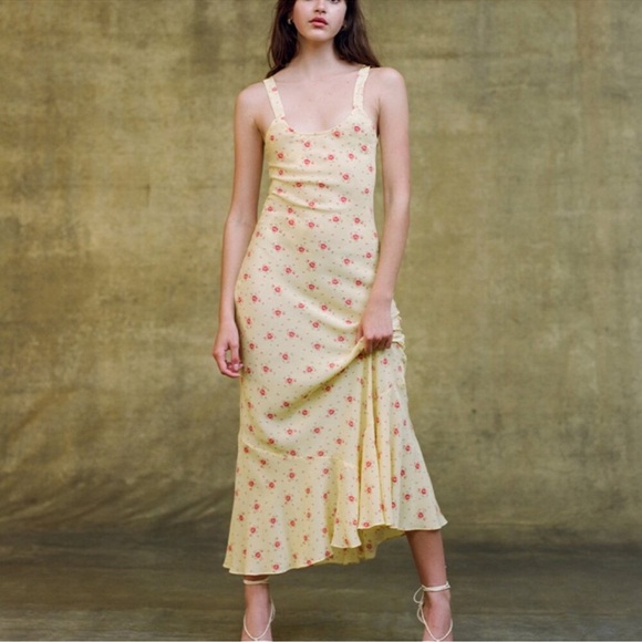 Yellow Floral Dress - Picture 2 of 5